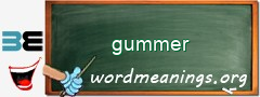 WordMeaning blackboard for gummer